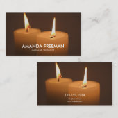 Moderne Candlelight Massage Therapie Visitenkarte (Vorne/Hinten)