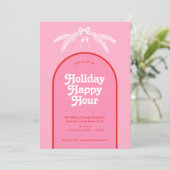 Moderne Candy Cane Weihnachtsfeier Einladung (Stehend Vorderseite)