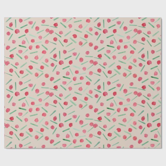 Moderne Candy Red und Green Boho Chic Geschenkpapier (Flach)