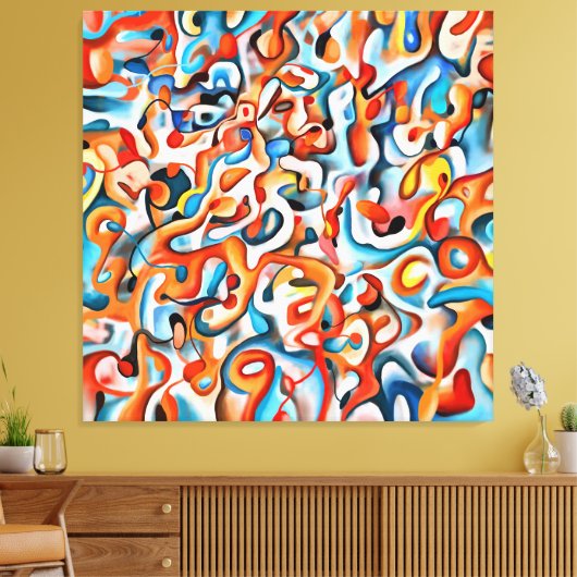 Moderne Canvas Print - Abstrakte Farben Leinwanddruck (Insitu (Wohnzimmer))