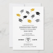 Moderne Caps Abschluss Einladung (Vorderseite)