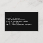 Moderne Carbon Fiber Beruflich Business Card Visitenkarte (Rückseite)