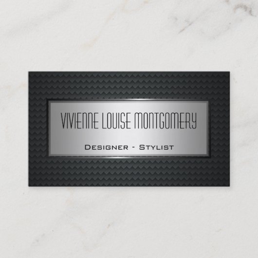 Moderne Carbon Fiber Beruflich Business Card Visitenkarte (Vorderseite)