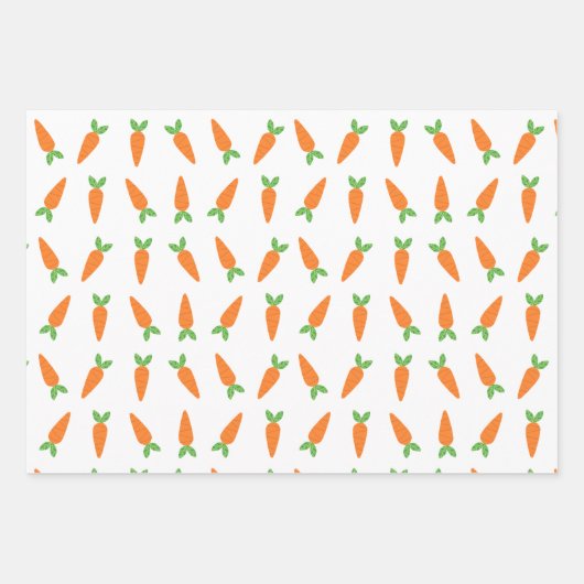 Moderne Carrot Doodle Ostergiftwrap Geschenkpapier Set (Vorderseite 3)