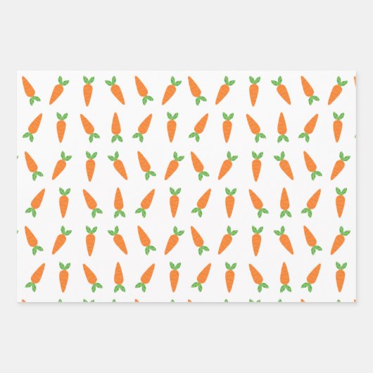 Moderne Carrot Doodle Ostergiftwrap Geschenkpapier Set (Vorderseite)