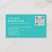 Moderne Cartoon-Frau sauberer Visitenkarte (Rückseite)