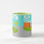 Moderne Cartoon House Tasse Mitte Jahrhundert (Zentrum)