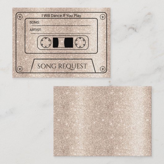 Moderne Cassette Wedding Song Request Insert (Vorne/Hinten)