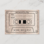 Moderne Cassette Wedding Song Request Insert (Vorderseite)