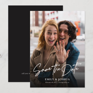 Moderne Casual Foto-Hochzeit Save The Date