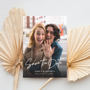 Moderne Casual Foto-Hochzeit Save The Date