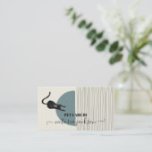 Moderne Cat abstrakt Cat Sitting Service Pflege Visitenkarte (Stehend Vorderseite)