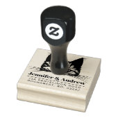 Moderne Cat Family Rücksendeadresse Gummistempel (Stempel)