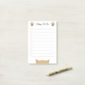 Moderne Cat Head & Paws Dinge zu tun Post-it Klebezettel (Auf Schreibtisch)