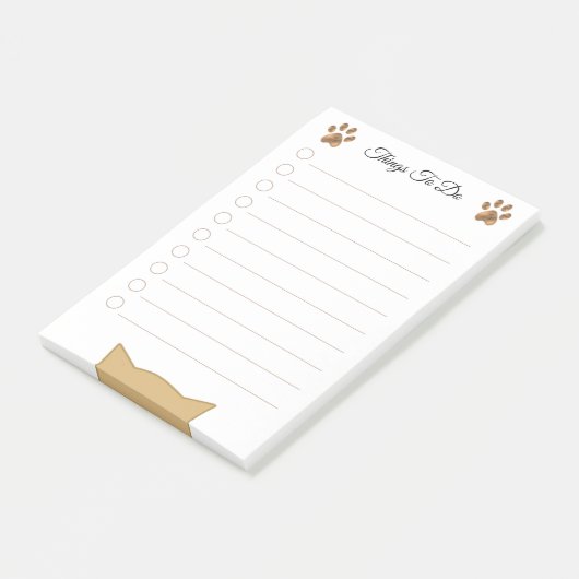 Moderne Cat Head & Paws Dinge zu tun Post-it Klebezettel (angewinkelt)
