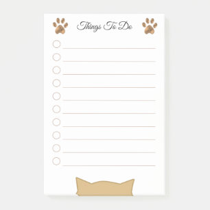 Moderne Cat Head & Paws Dinge zu tun Post-it Klebezettel