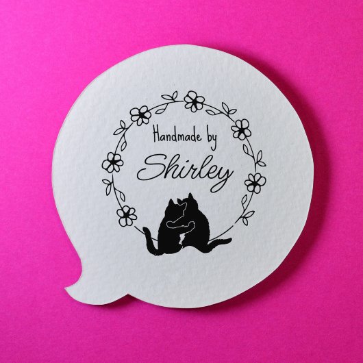 Moderne Cat Logo-Handschrift Gummistempel