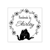 Moderne Cat Logo-Handschrift Gummistempel (Prägung)