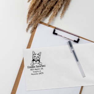 Moderne Cat-Rücksendeadresse Gummistempel