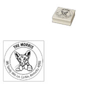 Moderne Cat-Rücksendeadresse Gummistempel (Stempel)