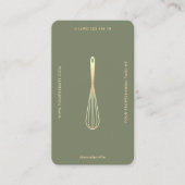 Moderne Caterer Baker Green Sage Gold Whisky Visitenkarte (Vorderseite)