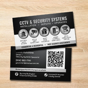 Moderne CCTV- und Sicherheitssysteme-Spezialist Visitenkarte