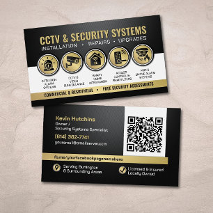 Moderne CCTV- und Sicherheitssysteme-Spezialist Visitenkarte