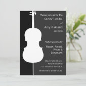 Moderne Cello-Erwägung Einladung (Stehend Vorderseite)