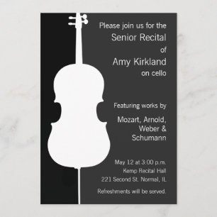 Moderne Cello-Erwägung Einladung