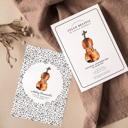 Moderne Cello Music - Einladung