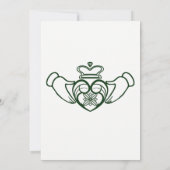 Moderne Celtic Claddagh Herz-Hochzeits-Einladung Einladung (Rückseite)