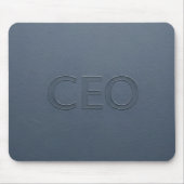 Moderne CEO-Schriftart Slate Gray geprägte Executi Mousepad (Vorne)