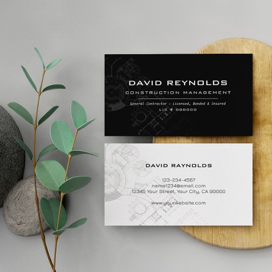 Moderne Chalk Business Cards Visitenkarte