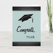 Moderne Chalkboard-Glückwunsch Graduate Abschluss Karte (Vorderseite)
