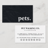 Moderne Chalkboard-Haustiere. Loyalität Visitenkarte (Vorne/Hinten)