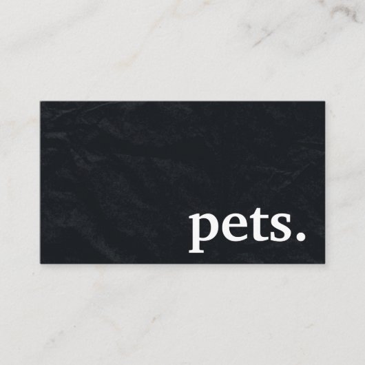 Moderne Chalkboard-Haustiere. Loyalität Visitenkarte (Vorderseite)