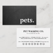 Moderne Chalkboard-Haustiere. Treuhandkarte Visitenkarte (Vorne/Hinten)