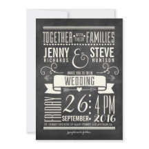 Moderne Chalkboard-Hochzeit