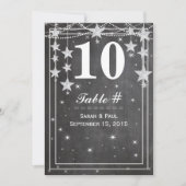 Moderne Chalkboard Hochzeitstisch Nr. Einladung (Vorderseite)