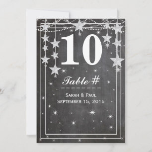 Moderne Chalkboard Hochzeitstisch Nr. Einladung