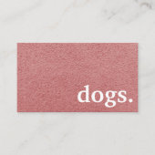 Moderne Chalkboard-Hunde. Loyalität Visitenkarte (Vorderseite)