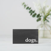 Moderne Chalkboard-Hunde. Loyalität Visitenkarte (Stehend Vorderseite)