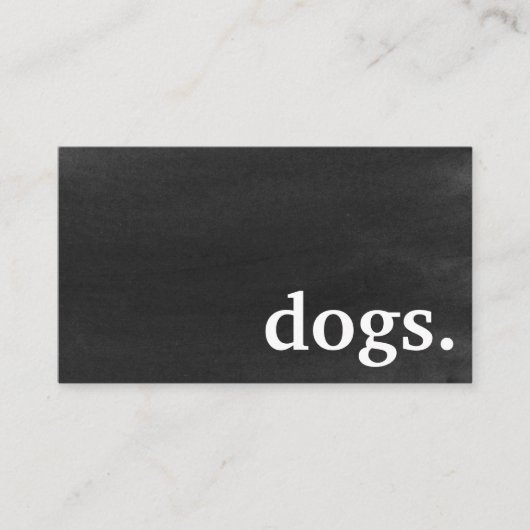 Moderne Chalkboard-Hunde. Loyalität Visitenkarte (Vorderseite)