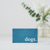 Moderne Chalkboard-Hunde. Loyalität Visitenkarte (Stehend Vorderseite)