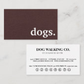 Moderne Chalkboard-Hunde. Loyalität Visitenkarte (Vorne/Hinten)