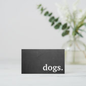 Moderne Chalkboard-Hunde. Loyalität Visitenkarte (Stehend Vorderseite)