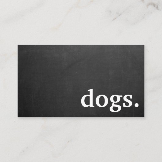 Moderne Chalkboard-Hunde. Loyalität Visitenkarte (Vorderseite)