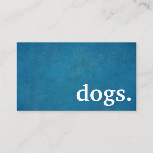 Moderne Chalkboard-Hunde. Loyalität Visitenkarte (Vorderseite)