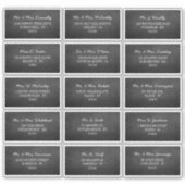 Moderne Chalkboard Individuelle Gästetiketten Aufkleber (Vorderseite)