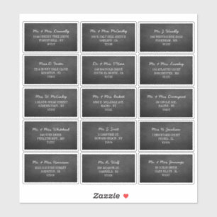 Moderne Chalkboard Individuelle Gästetiketten Aufkleber